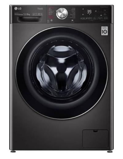 غساله ال جى اتوماتيك اماميه كومبو 12 كيلوغسيل 8 كيلو تجفيف استيل م/ WSV1208BST