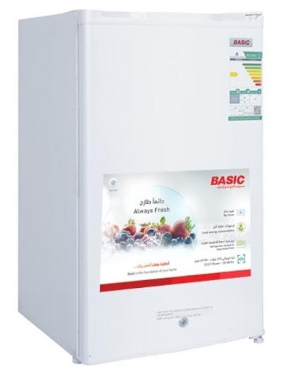 ثلاجة بيسك 86 لتر باب واحد أبيض م/BRS-99LKX